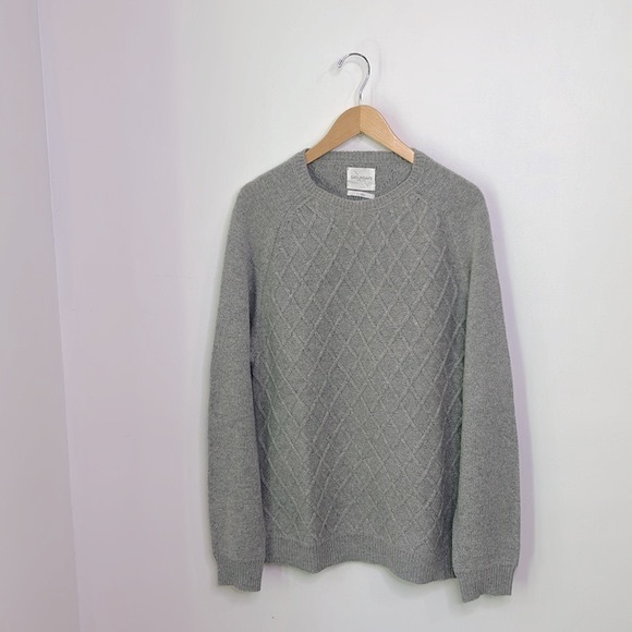 Saturdays Surf NYC 🏄‍♀️ Grey Cableknit Crewneck Jumper Long Sleeve Sweater XL - Picture 16 of 16